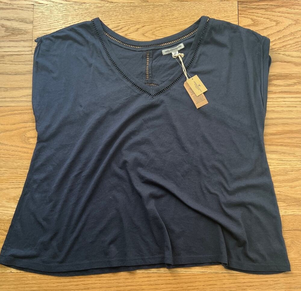 New with Tags American Eagle Open Work Detail Knit Top